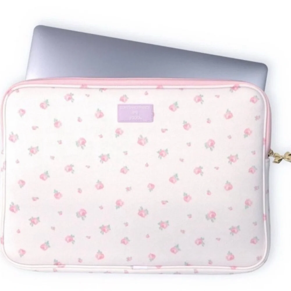 LoveShackFancy Pink Floral Laptop & Tablet Sleeve
